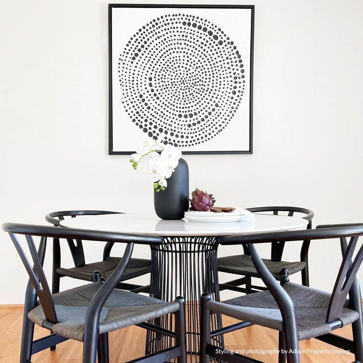 Mandala Dot | Enhanced Canvas Print Black Frame (Medium) - Mirra Interiors