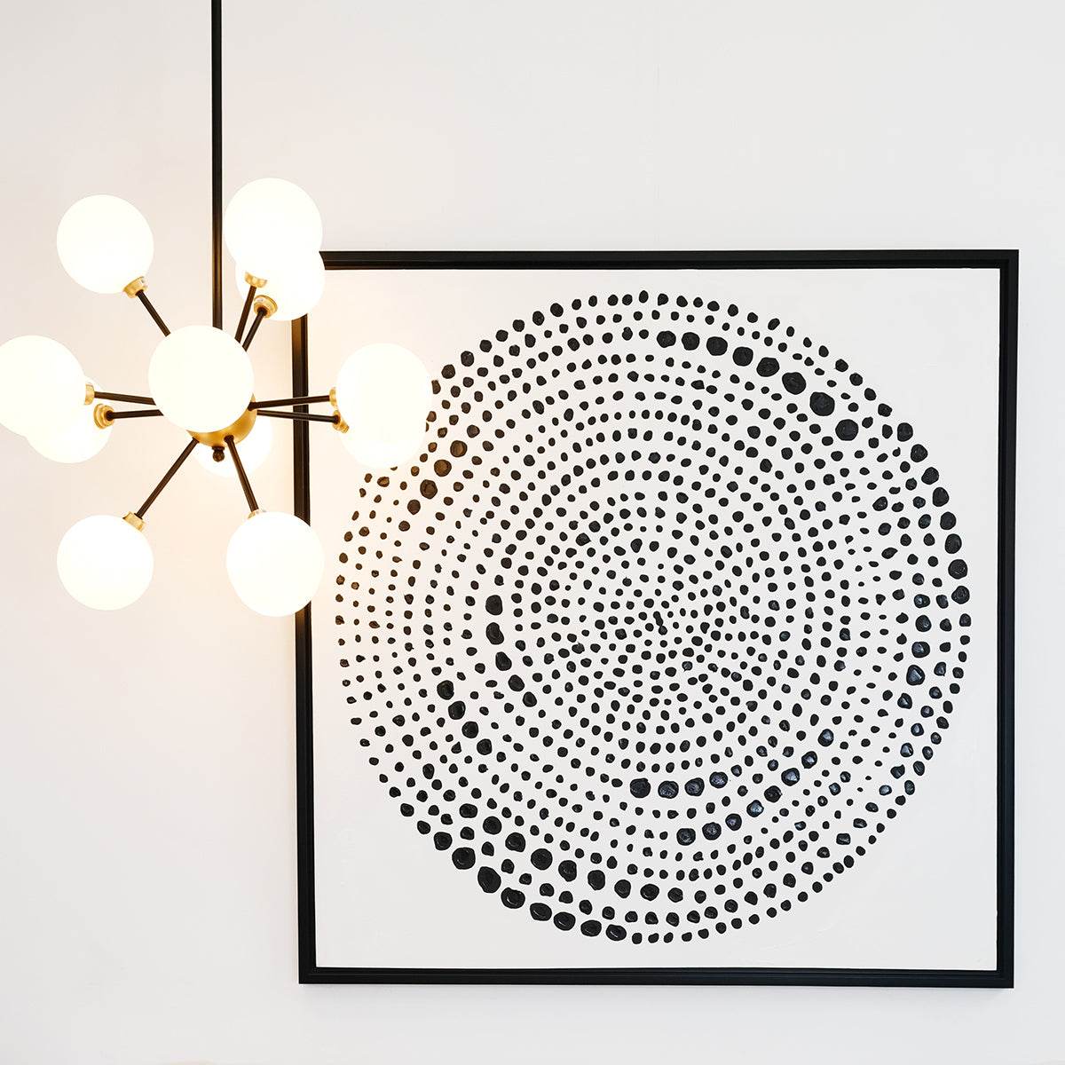 Mandala Dot | Enhanced Canvas Print Black Frame (Medium) - Mirra Interiors