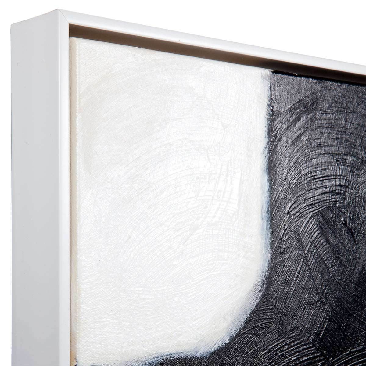 Manhattan | Oil On Canvas Painting White Frame (Large) - Mirra Interiors