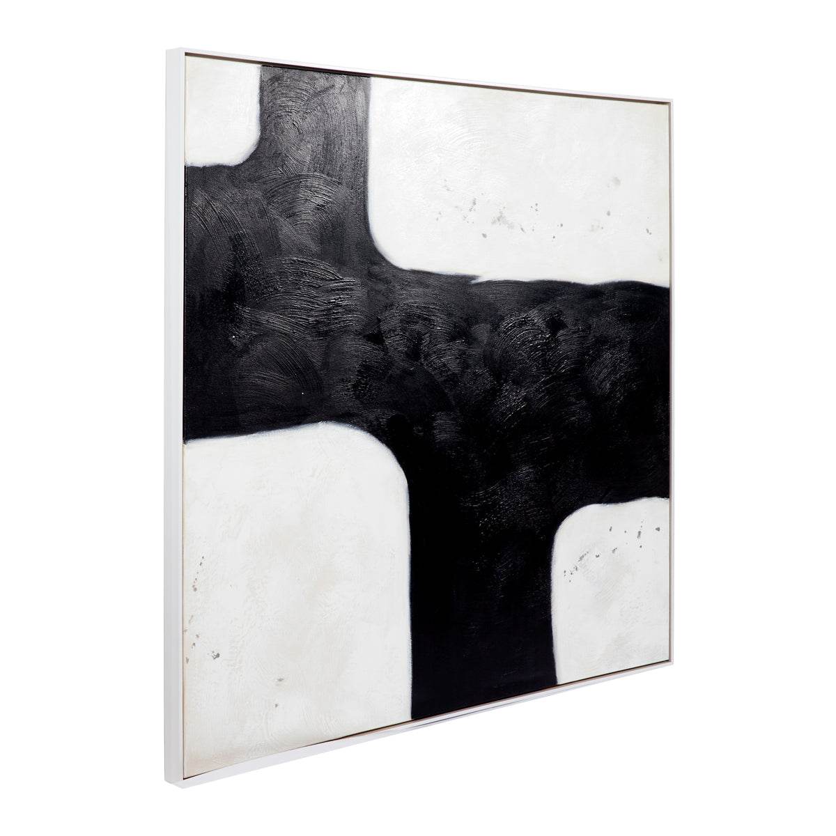 Manhattan | Oil On Canvas Painting White Frame (Large) - Mirra Interiors