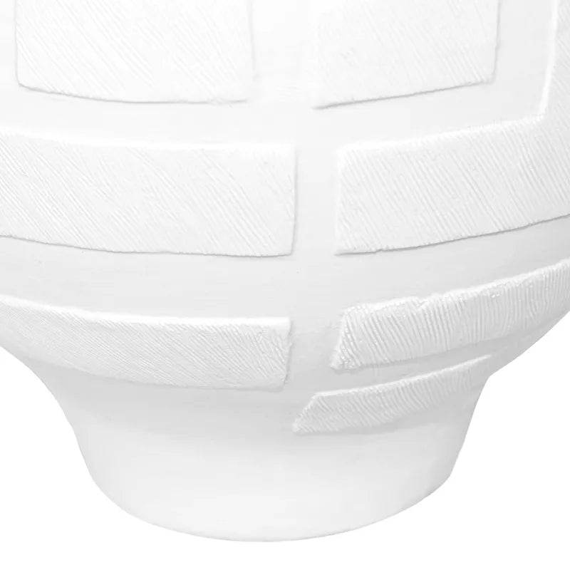 Callista | Greek Key Vase - White (Large) - Mirra Interiors
