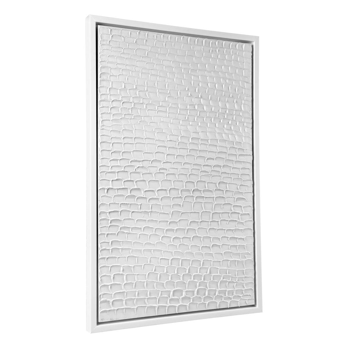 Blanco Waves | Enhanced Canvas Print White Frame - Mirra Interiors