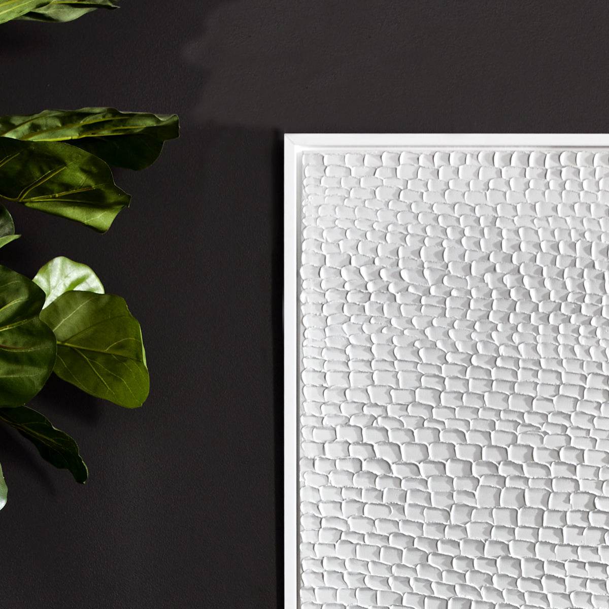 Blanco Waves | Enhanced Canvas Print White Frame - Mirra Interiors