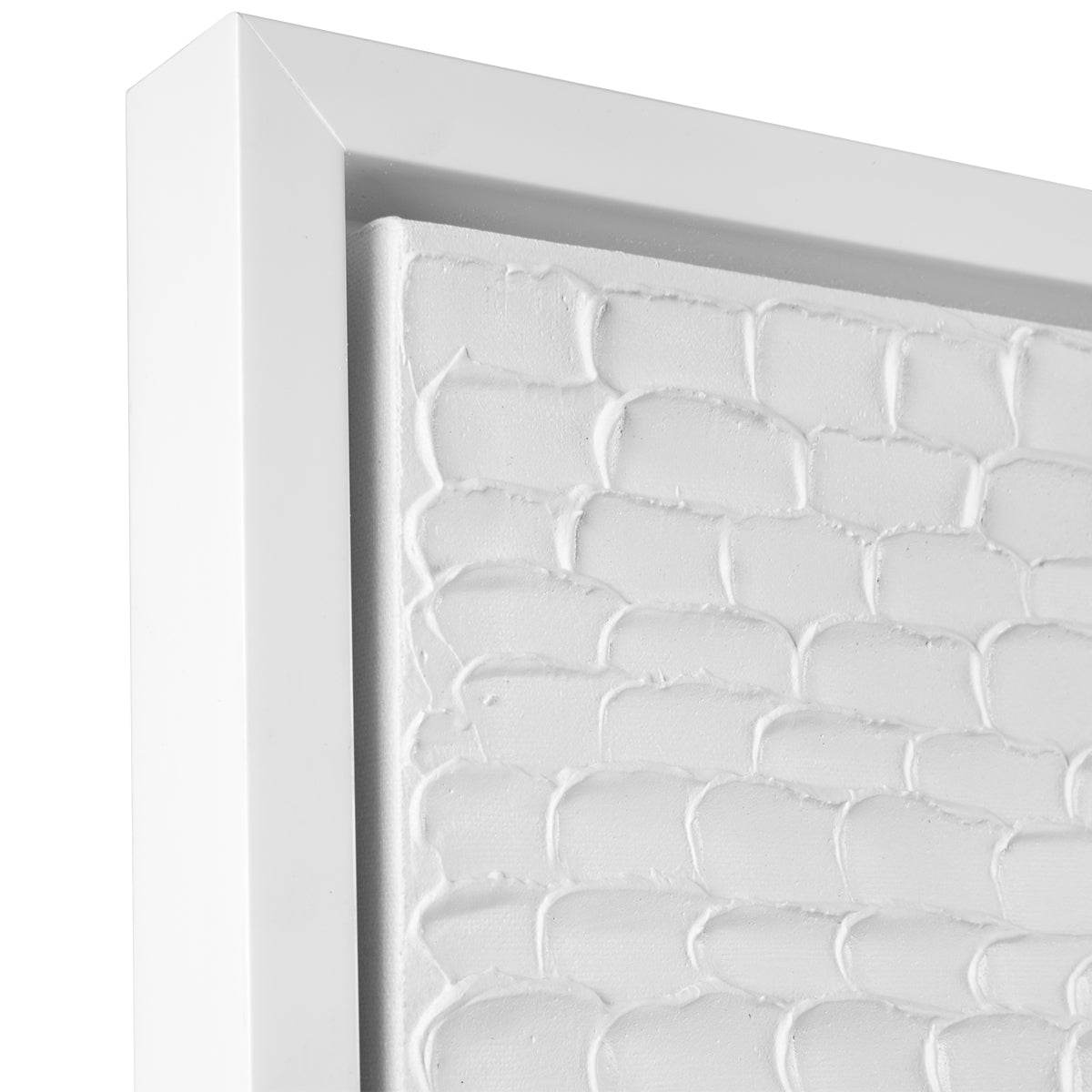 Blanco Waves | Enhanced Canvas Print White Frame - Mirra Interiors