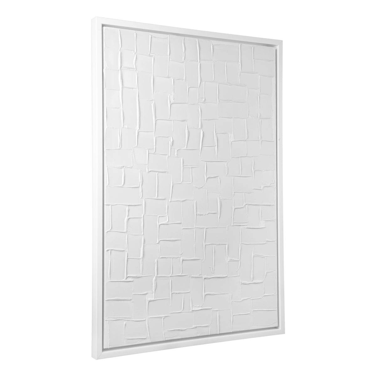 Bianco Snow | Enhanced Canvas Print White Frame - Mirra Interiors