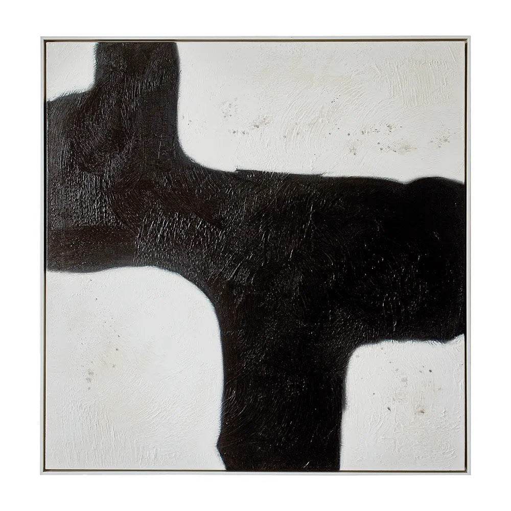 Manhattan | Oil On Canvas Painting White Frame (Medium) - Mirra Interiors