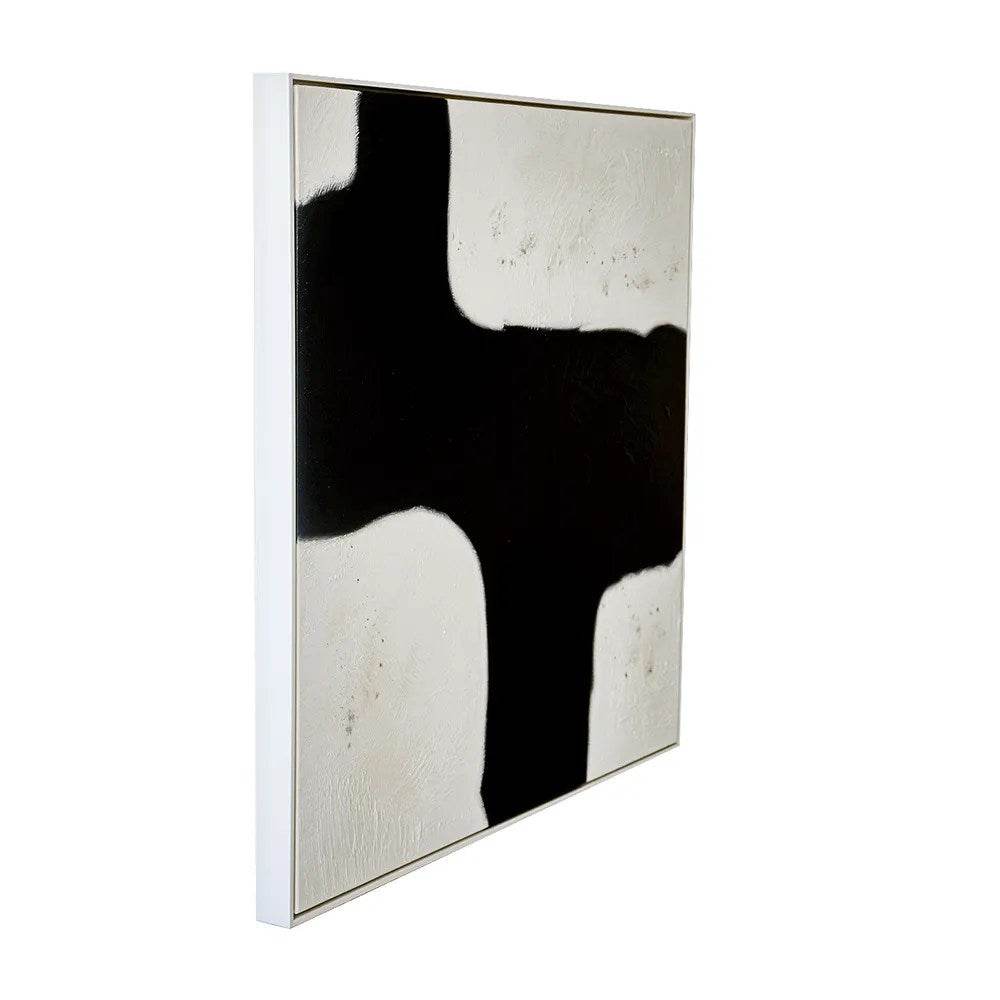 Manhattan | Oil On Canvas Painting White Frame (Medium) - Mirra Interiors
