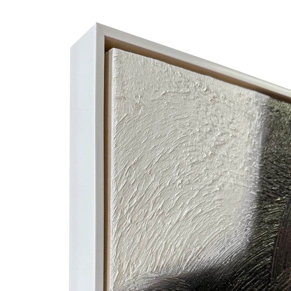 Manhattan | Oil On Canvas Painting White Frame (Medium) - Mirra Interiors