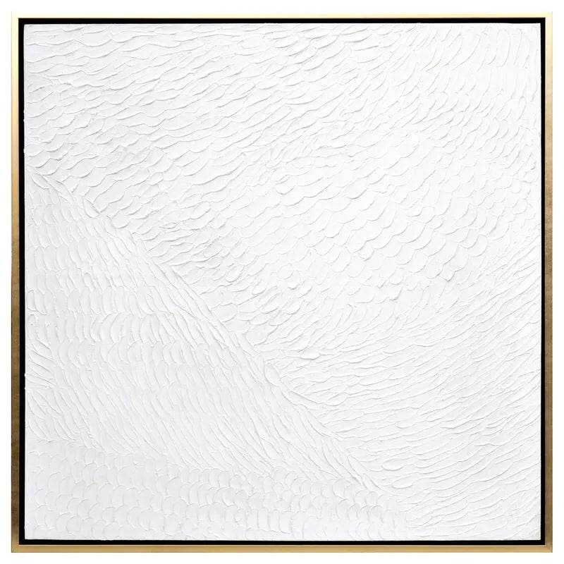 Lustre | Textured Canvas Painting in Gold Frame (Large) - Mirra Interiors