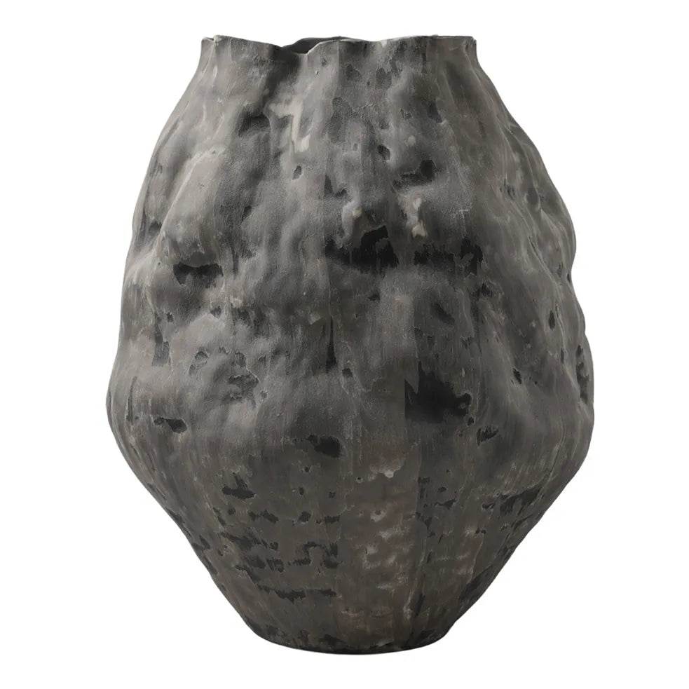 Lunette | Porcelain Vase - Charcoal - Mirra Interiors