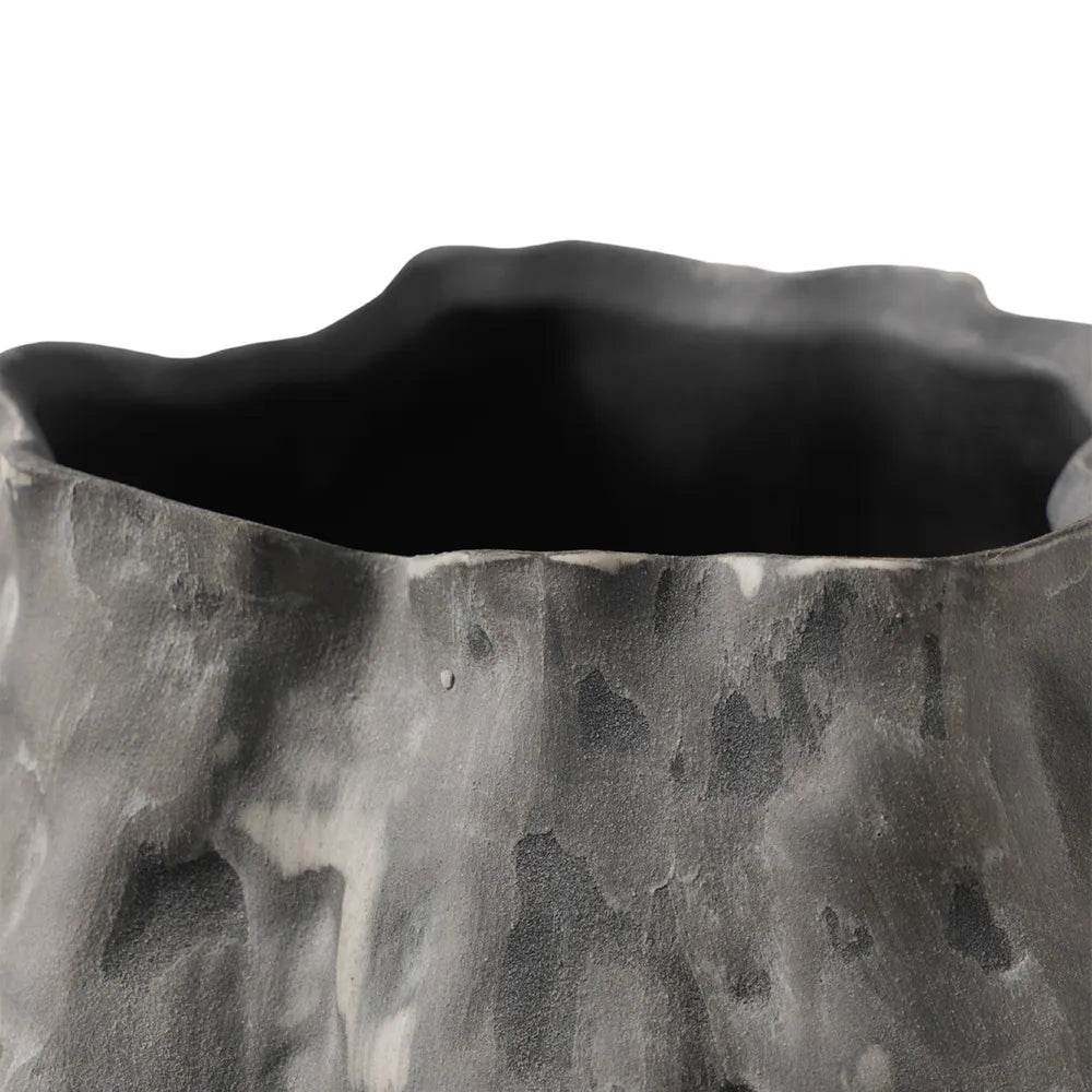 Lunette | Porcelain Vase - Charcoal - Mirra Interiors