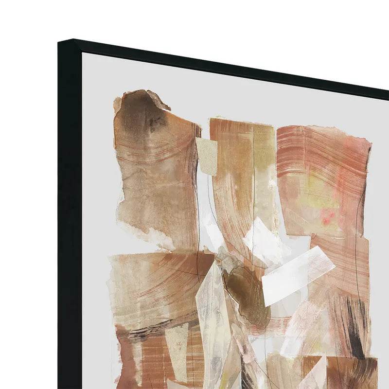 Desert Haze | Abstract Canvas Painting in Black Frame - Mirra Interiors