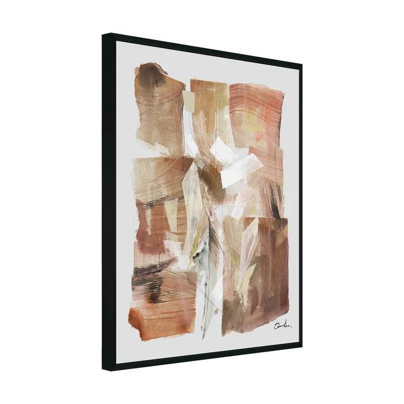 Desert Haze | Abstract Canvas Painting in Black Frame - Mirra Interiors