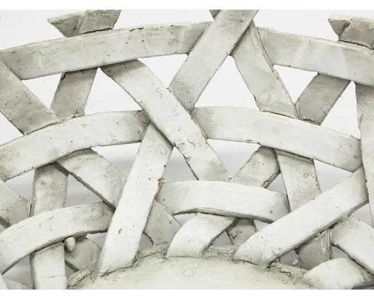 Deliliah | Woven Resin Bowl Distressed White - Mirra Interiors