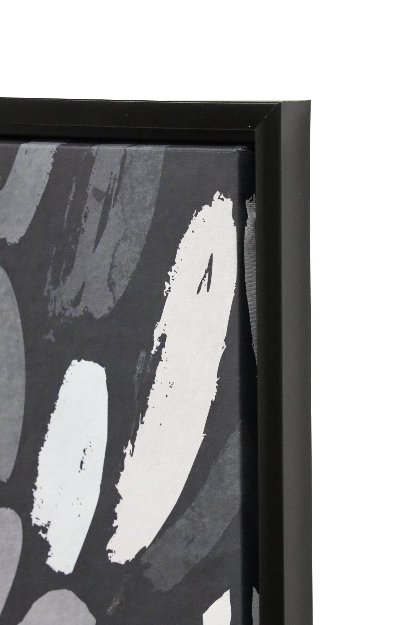 Protea | Monochrome Floral Canvas Print In Black Frame - Mirra Interiors