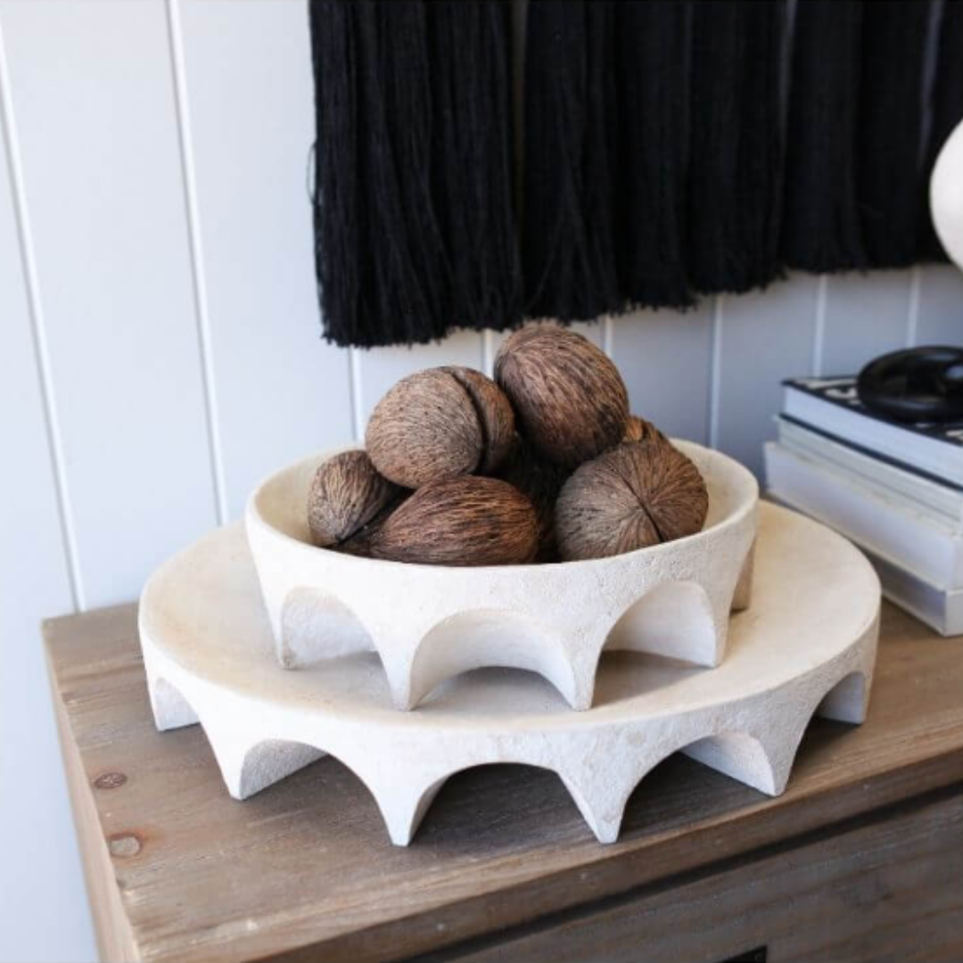 Arcus | Scalloped Decorative Bowl - Natural (Large)