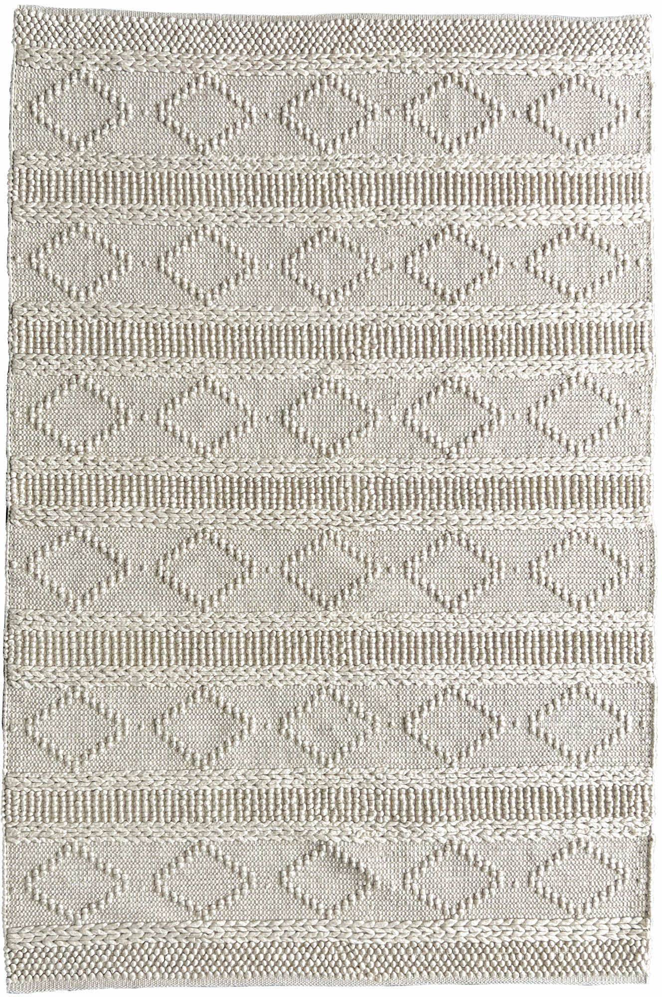 Zuri | Diamond Wool Rug Cream - Mirra Interiors