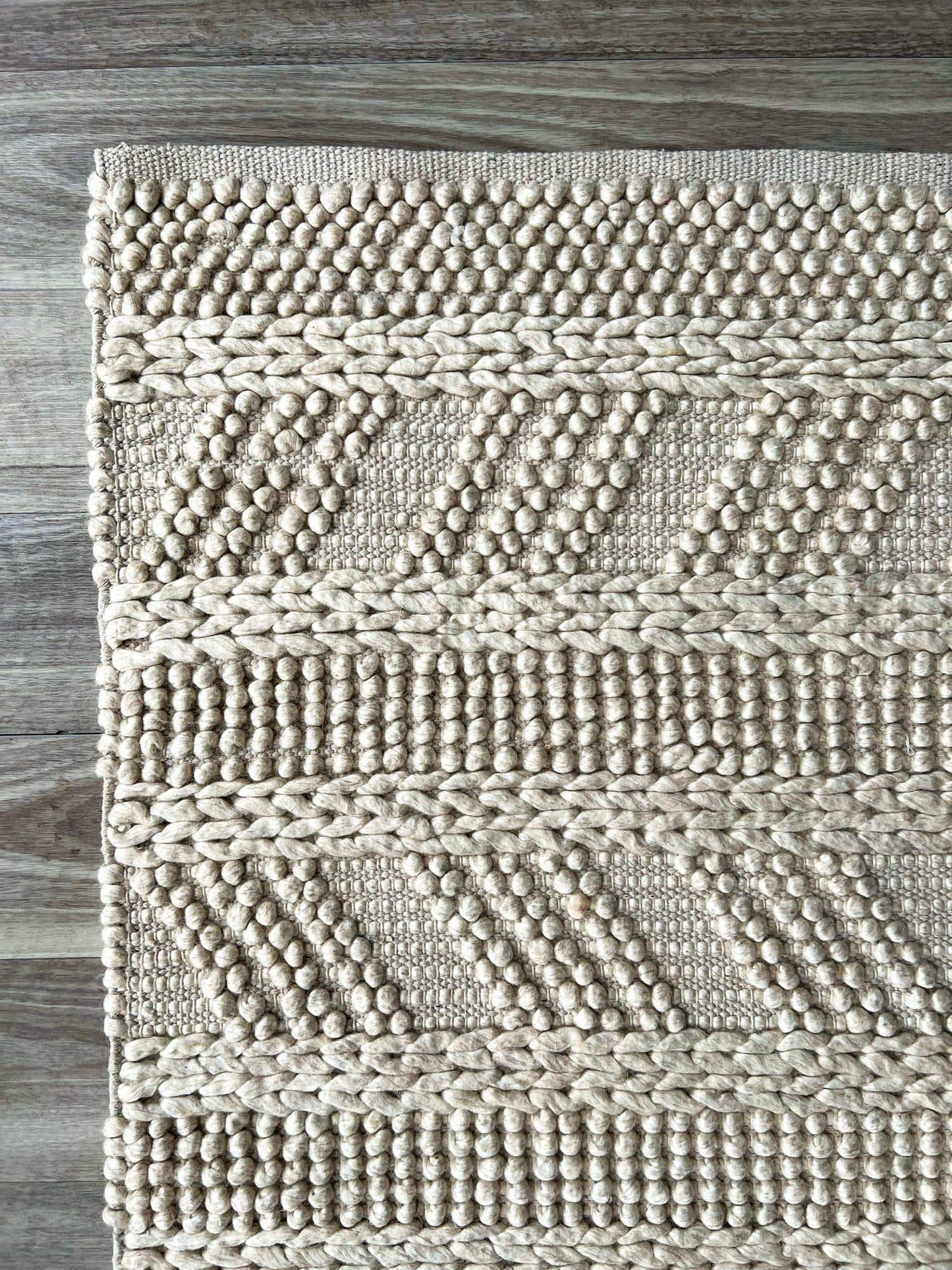 Zuri | Chevron Wool Rug Cream - Mirra Interiors