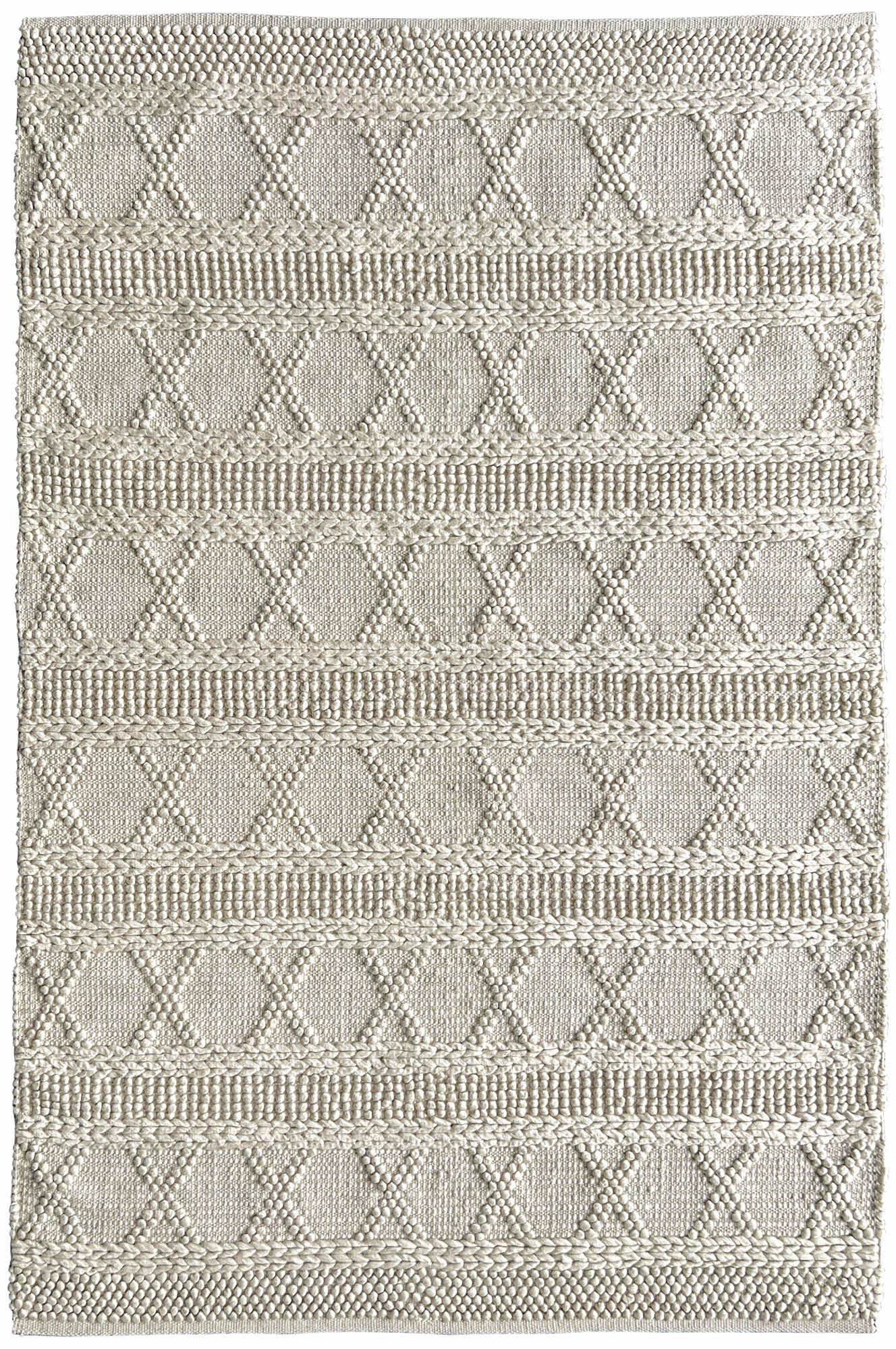 Zuri | Cross Wool Rug Cream - Mirra Interiors