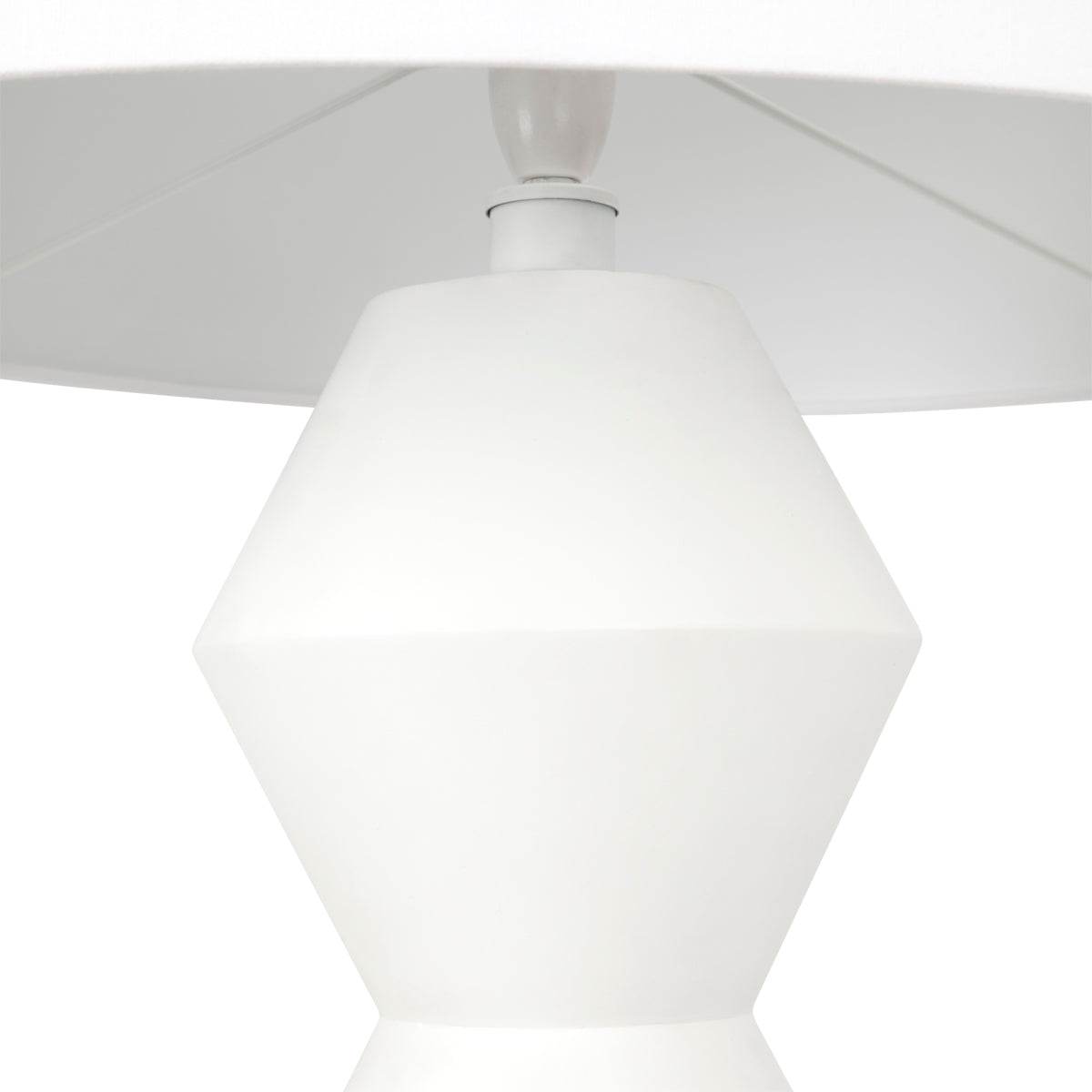 Avery | Resin Geometric Floor Lamp White - Mirra Interiors