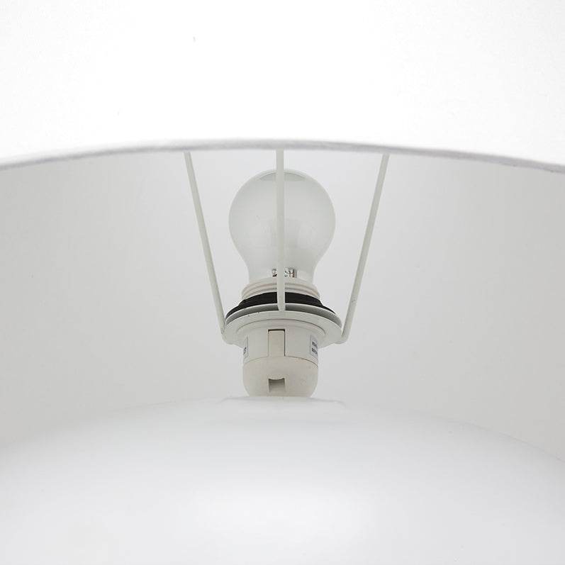 Peyton | Ceramic Table Lamp White (White Shade) - Mirra Interiors