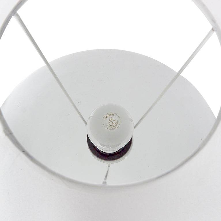Peyton | Ceramic Table Lamp White (White Shade) - Mirra Interiors