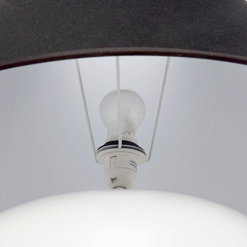 Peyton | Ceramic Table Lamp White (Black Shade) - Mirra Interiors