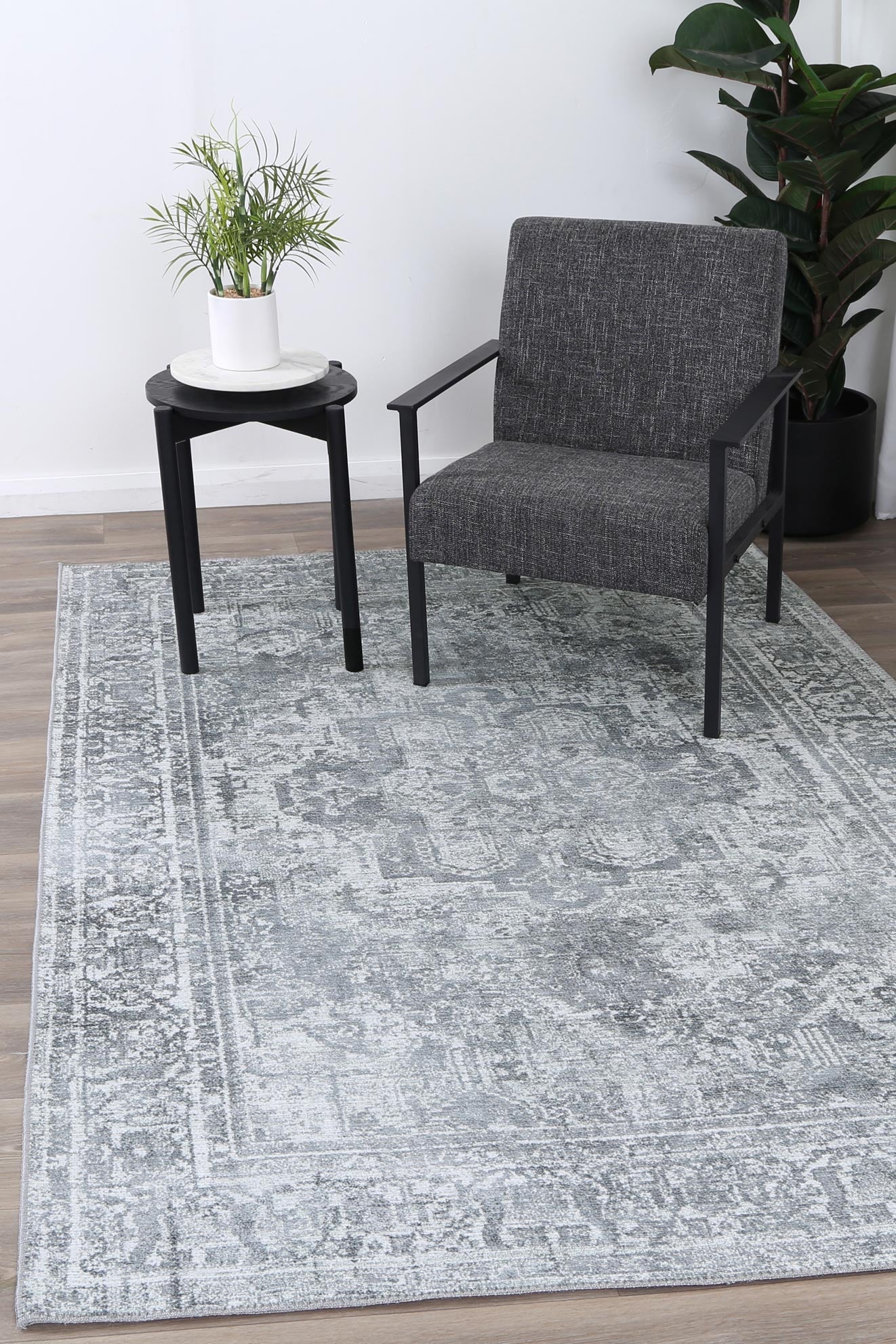 Babylon Arbela Charcoal Rug - VTL1011-00