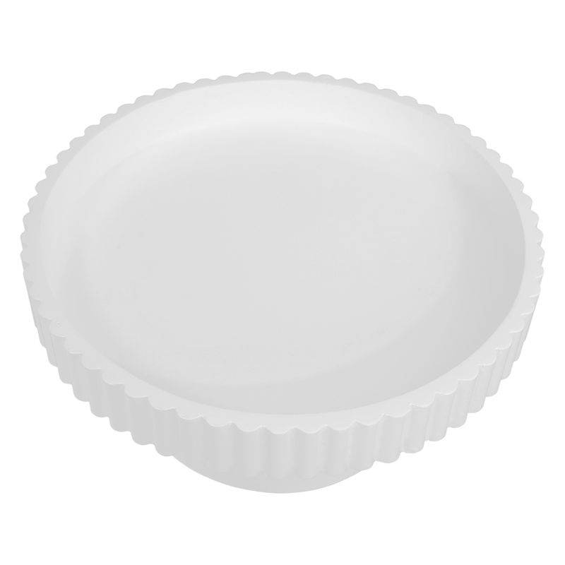 Bernadette | Fluted Timber Tray - White (Small) - Mirra Interiors