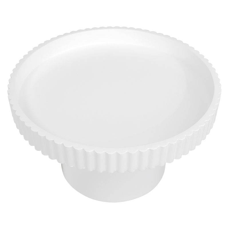 Bernadette | Fluted Timber Tray - White (Large) - Mirra Interiors