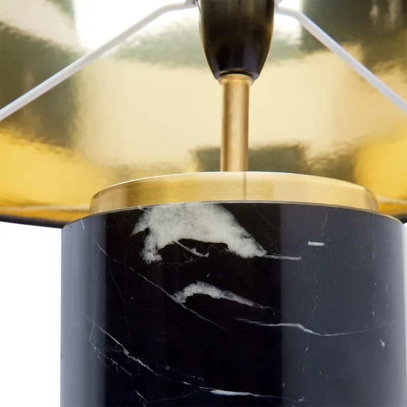 Pablo | Marble Table Lamp - Black (Black Shade)