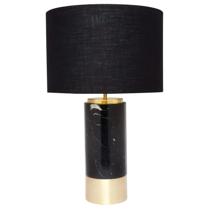 Pablo | Marble Table Lamp - Black (Black Shade)