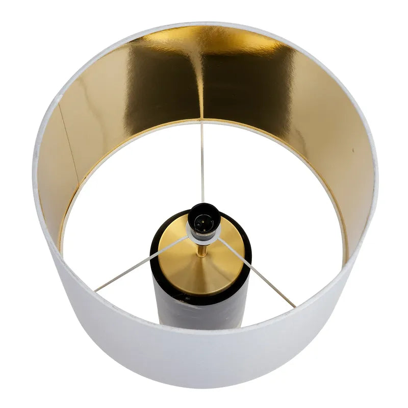 Pablo | Marble Table Lamp - Black (White Shade)