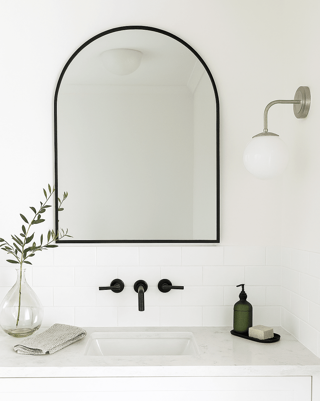 Arlo | Arch Wall Mirror - Black - Mirra Interiors
