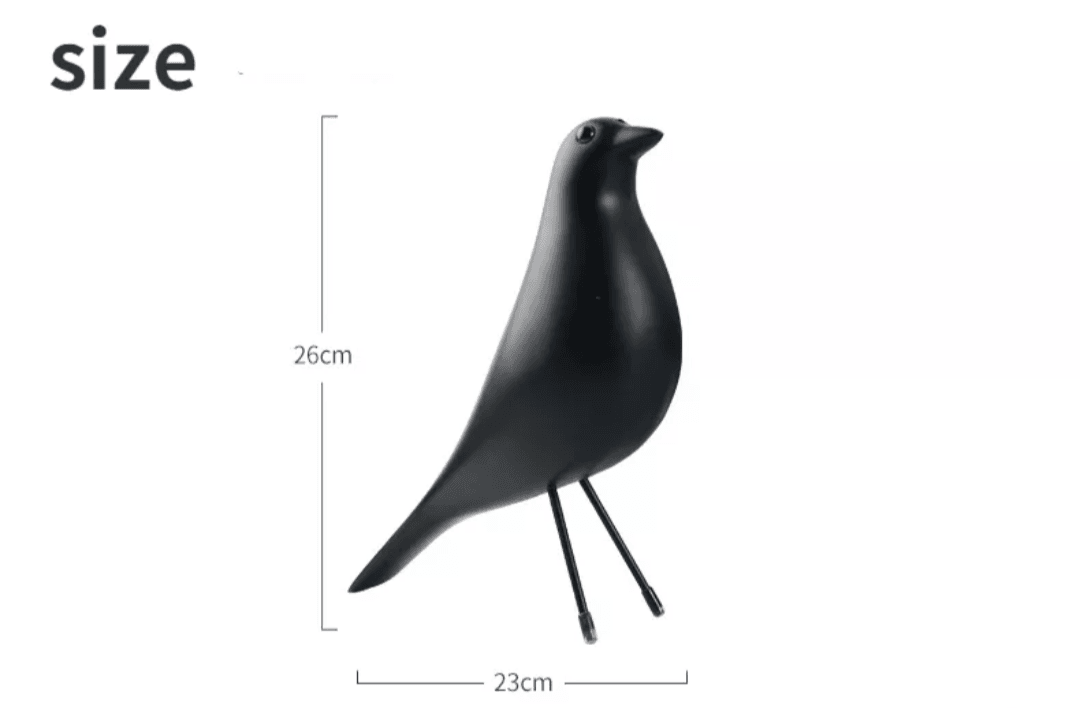 Birdie | Mid-Century Bird Sculpture Black - Mirra Interiors