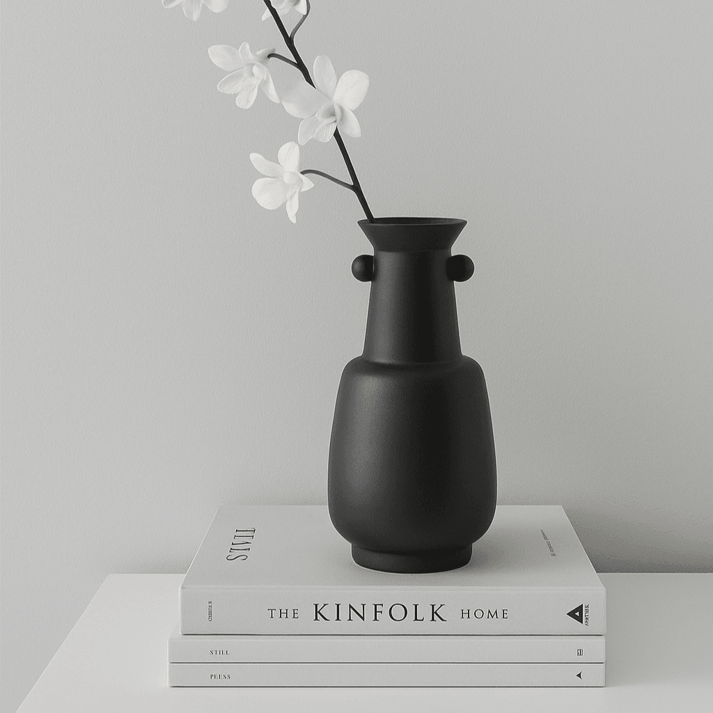 Artis | Metal Deco Vase - Black - Mirra Interiors