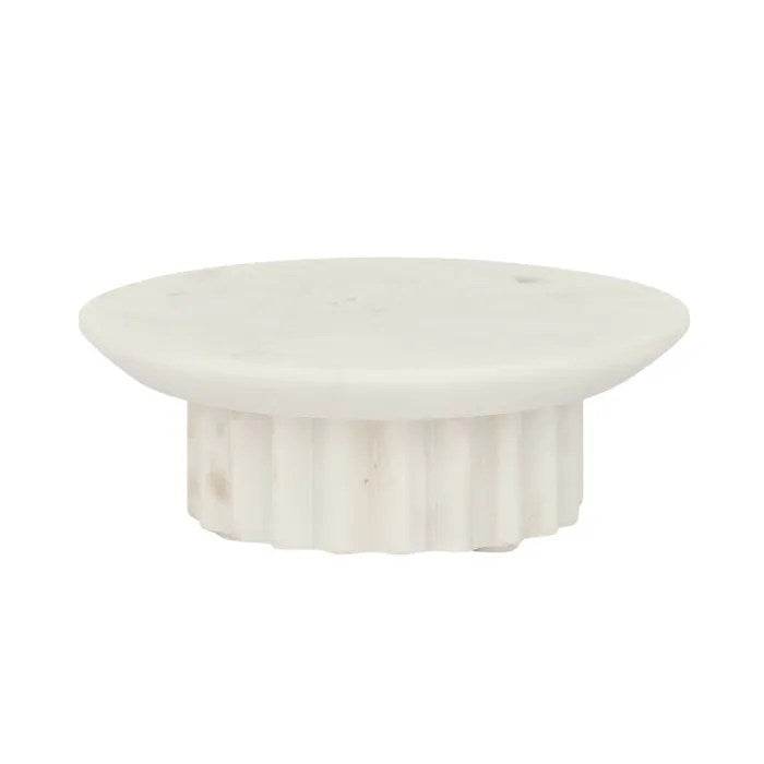 Encote White Marble Candle Plate Produc Image | Mirra Interiors