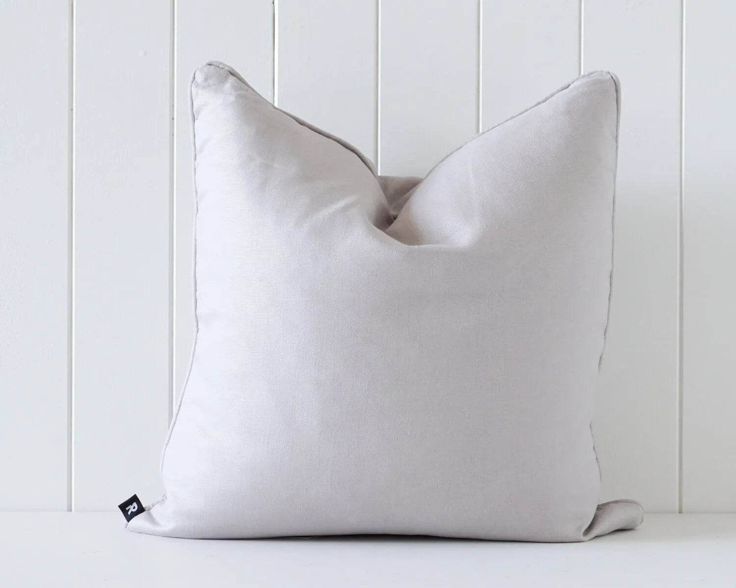Calai | Self-Piped Linen Cushion Light Grey - Mirra Interiors