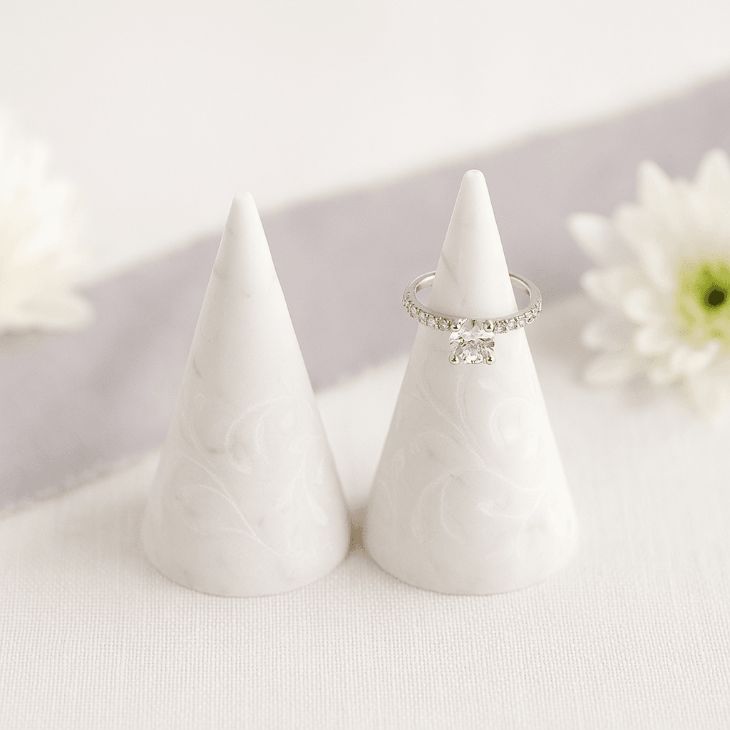 Apex | Stone Ring Holder White - Mirra Interiors