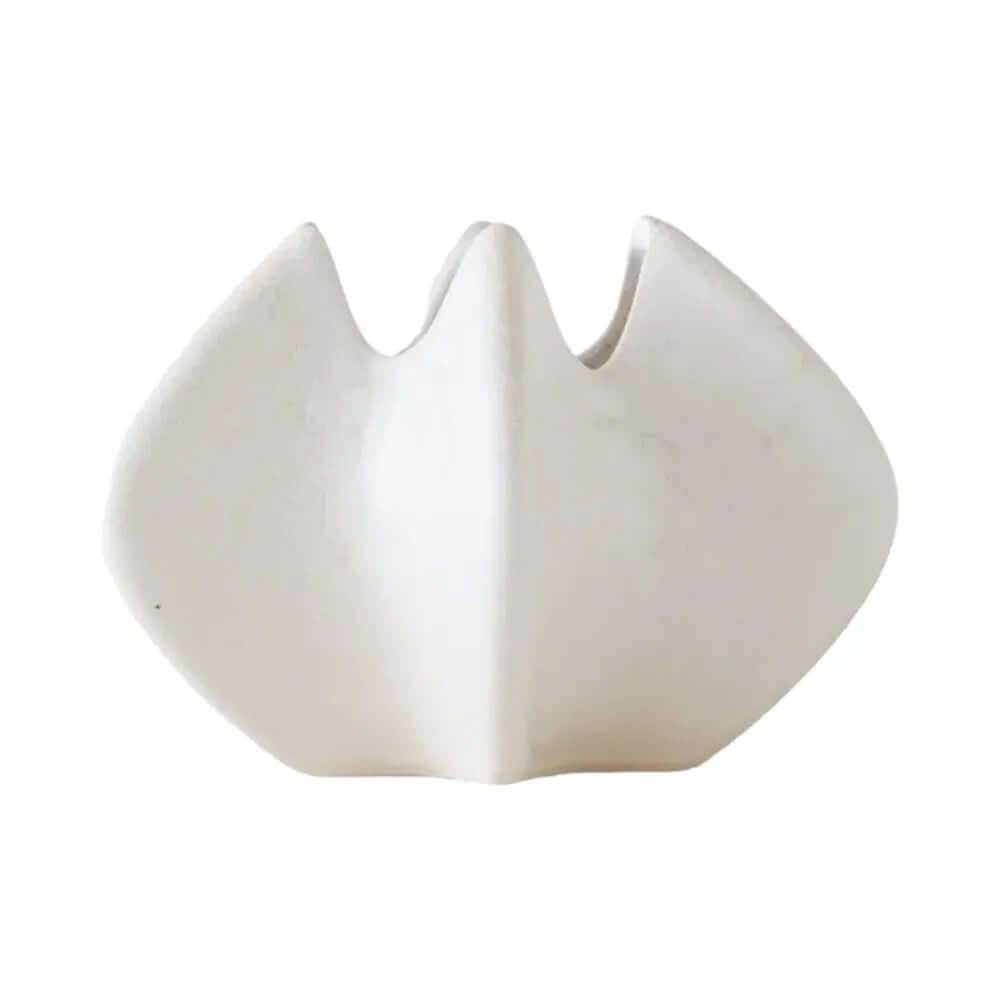 Meraki | Ceramic Wing Vase White - Mirra Interiors