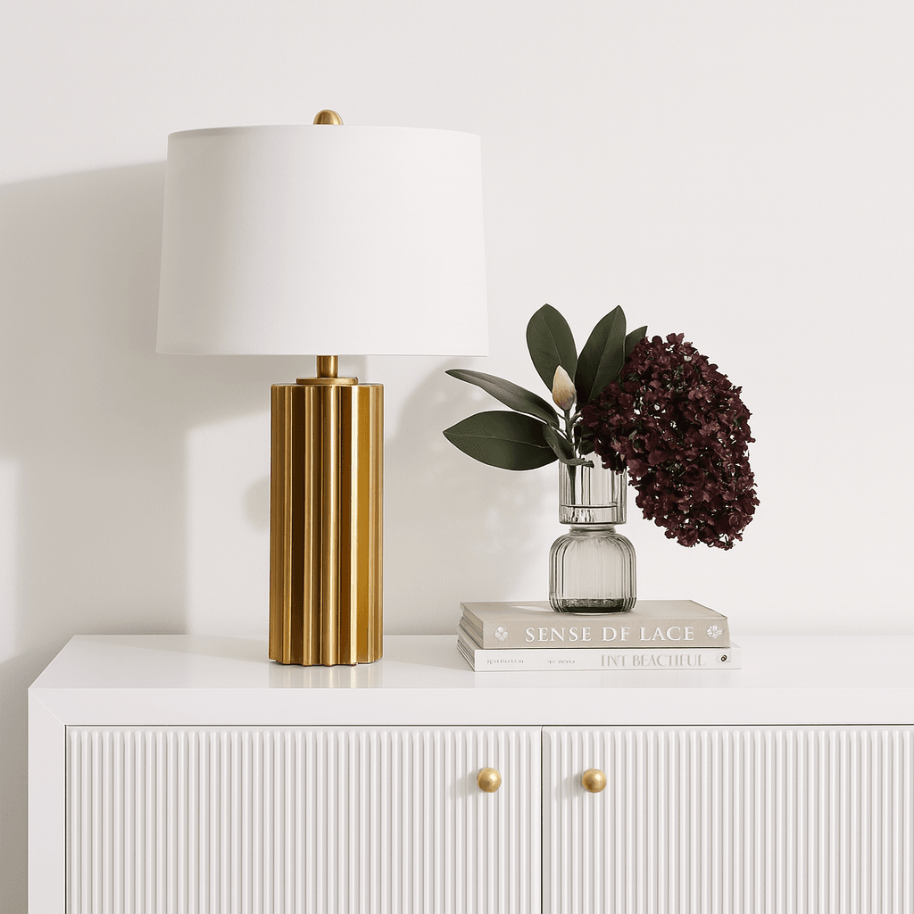 Cooper | Resin Table Lamp - Gold - Mirra Interiors