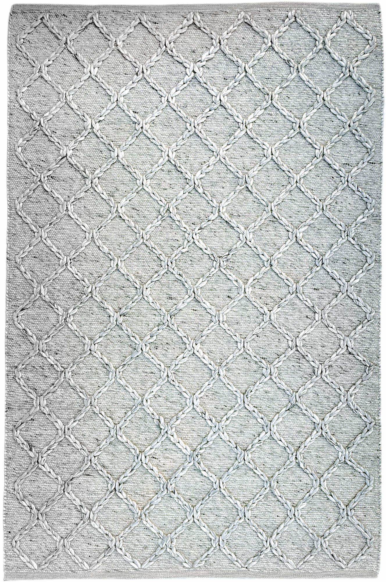 Hermes | Diamond Trellis Rug Spotted Grey - Mirra Interiors