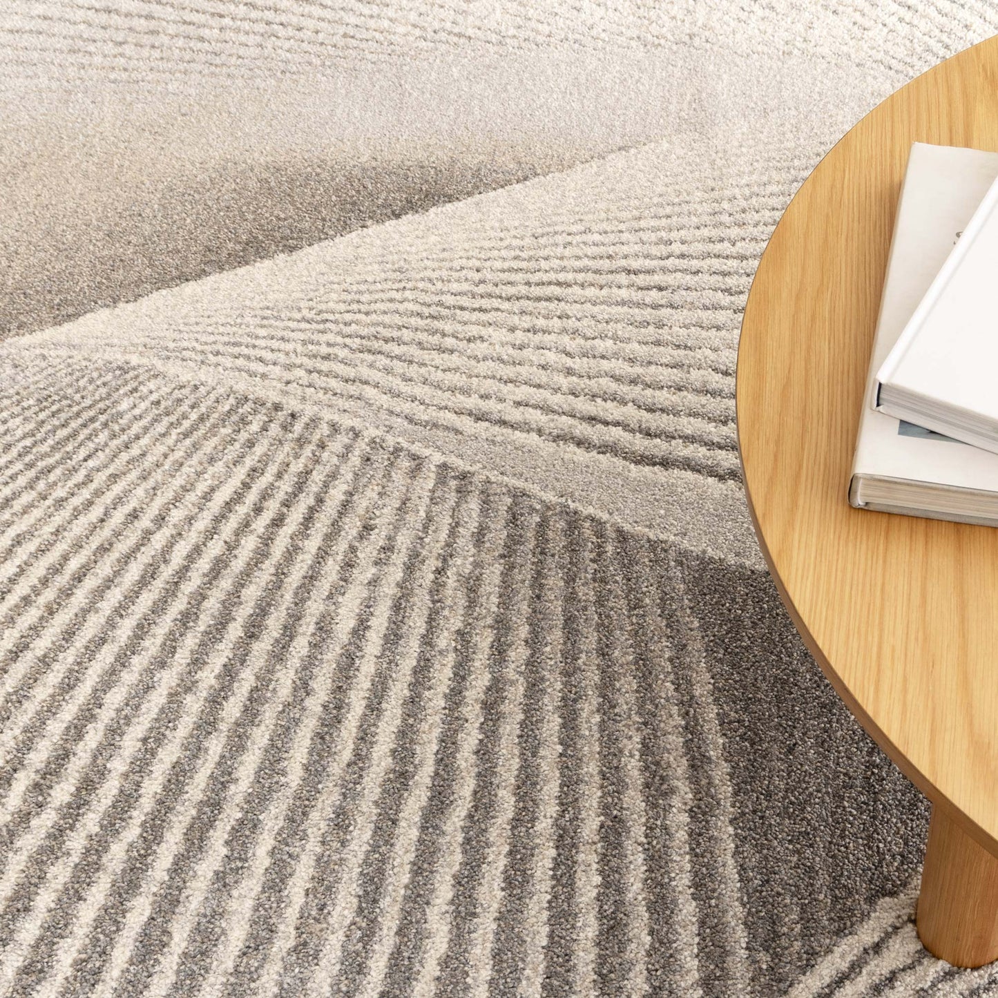Mahli | Abstract Contour Rug - Grey Beige