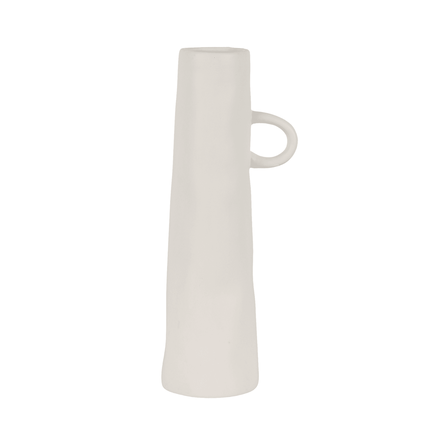 Pasha | Organic Porcelain Vase With Handle Ivory White - Mirra Interiors