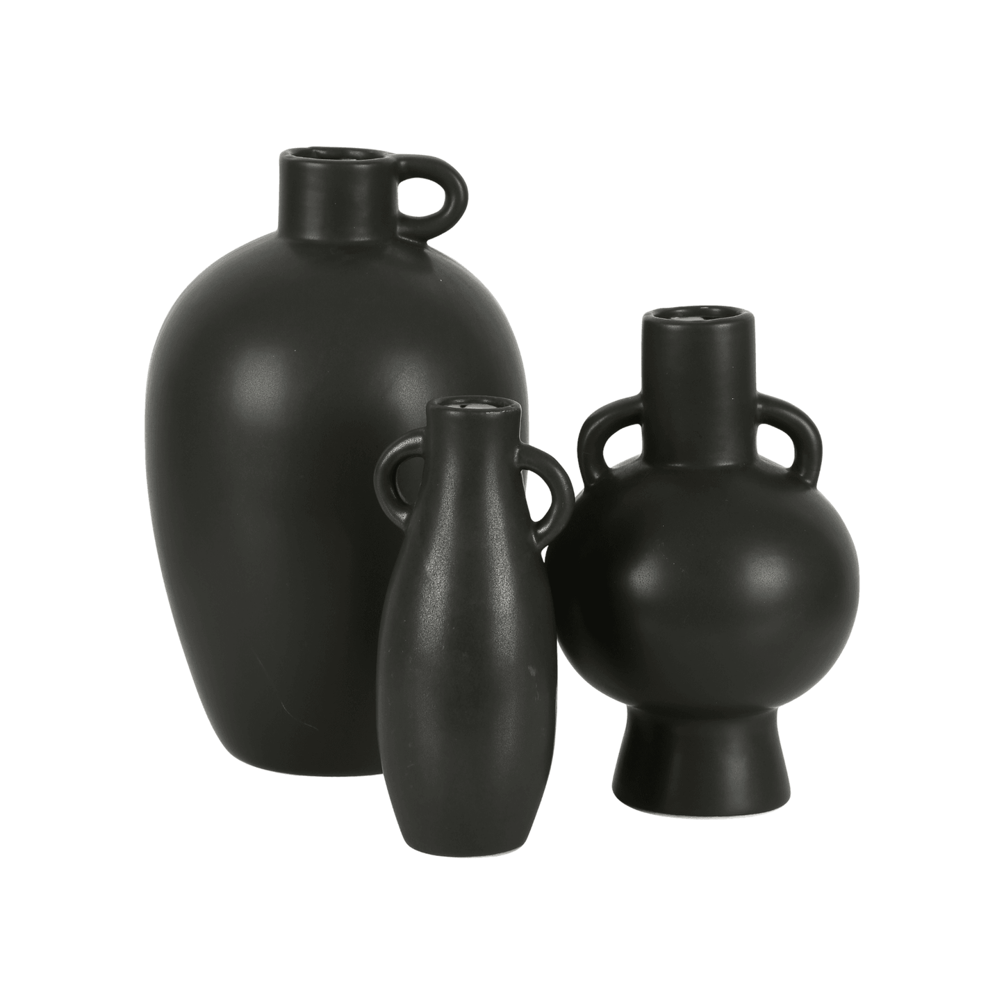 Tasha | Porcelain Jug Vase Black - Mirra Interiors