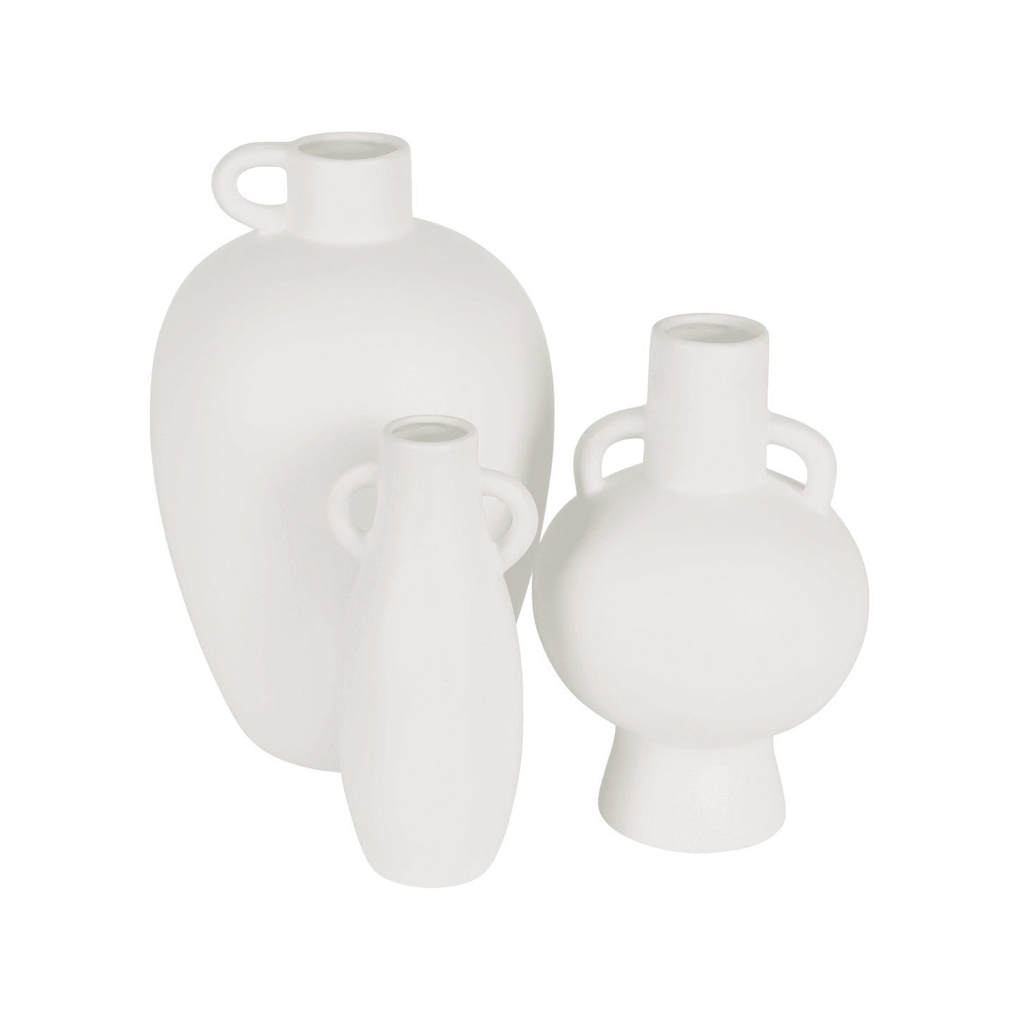 Tasha | Porcelain Jug Vase Ivory White - Mirra Interiors