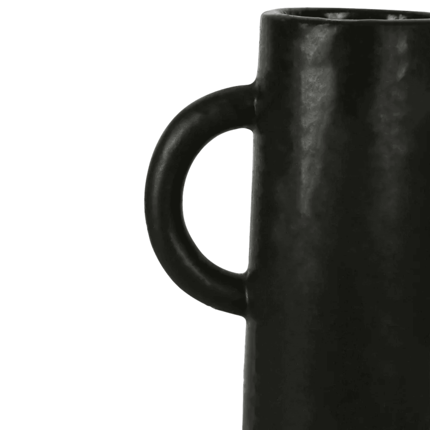 Jarman | Ceramic Handle Vase Black - Mirra Interiors