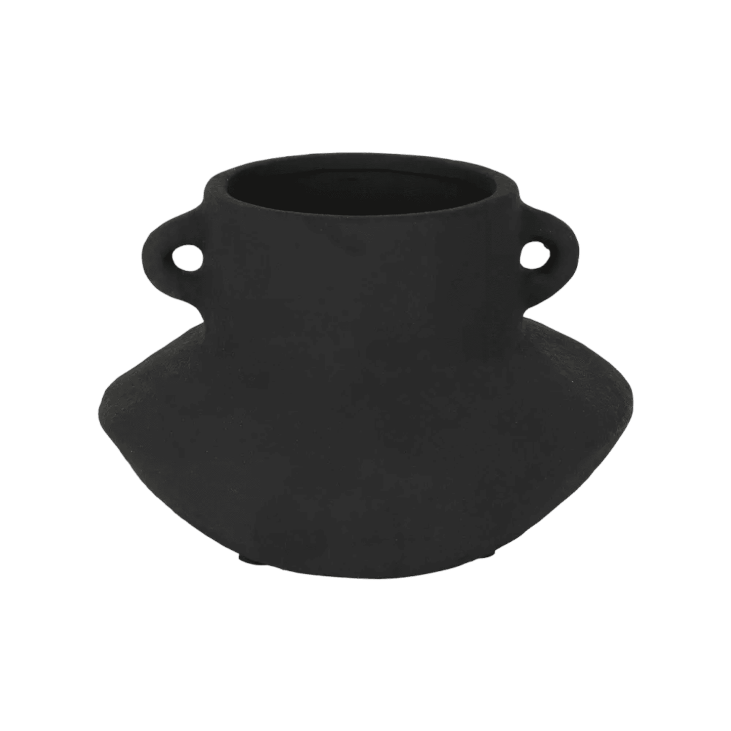 Daphni | Terracotta Handle Pot Black - Mirra Interiors