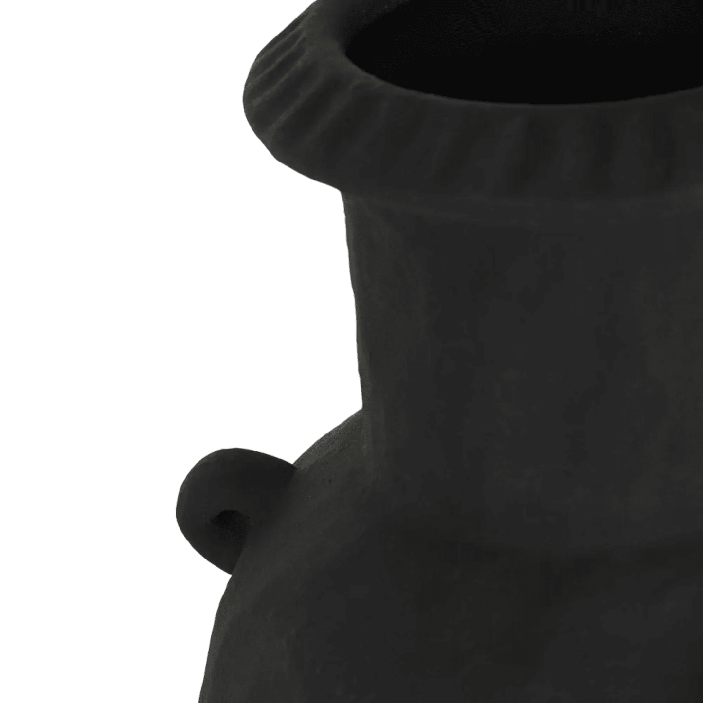 Keld | Terracotta Urn Vase Black - Mirra Interiors