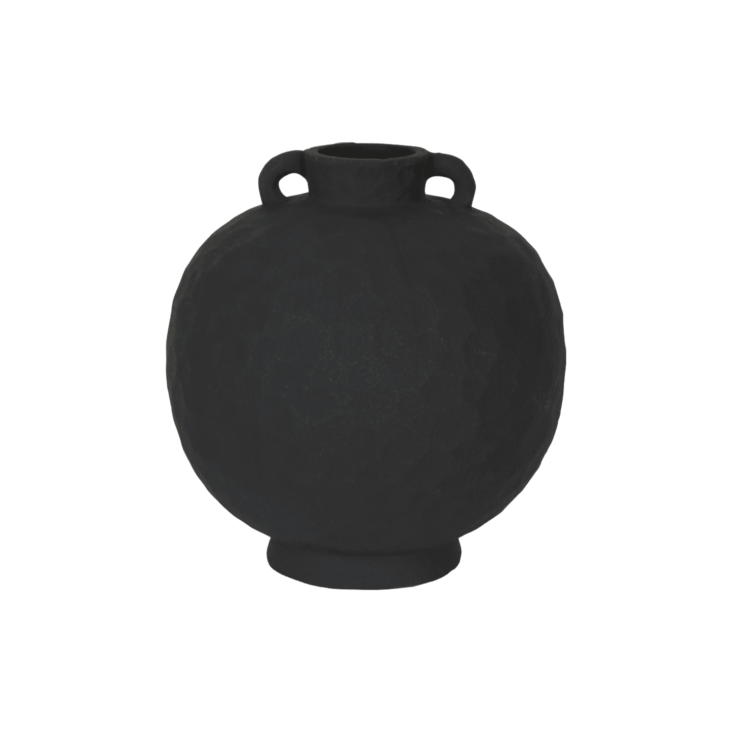 Jett | Round Terracotta Vase Black - Mirra Interiors